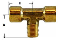 Brass Forged Male Branch Tee Diagram